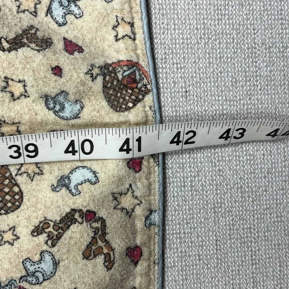 Wee Design 100% Cotton Baby Blanket Animals Giraffe Elephant 41 x 40 Made in USA
